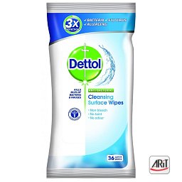 Obrázek pro produkt Dettol Antibakteriální ubrousky na povrchy 36 ks