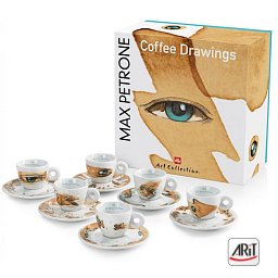 Obrázek pro produkt illy Sada šálků na espresso Max Petrone COFFEE DRAWINGS, 6 kusů